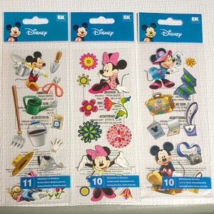 💛2/$20💛Disney Mickey and Minnie Mouse Dimensional Sticker Set